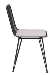 Nordlys Set of 2 Industrial Metal Dining Room Chairs in Grey - thumbnail 7