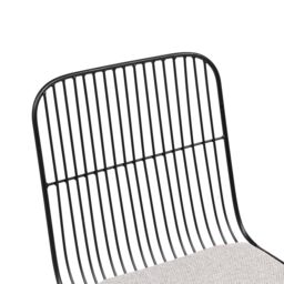 Nordlys Set of 2 Industrial Metal Dining Room Chairs in Grey - thumbnail 8
