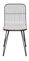 Nordlys Set of 2 Industrial Metal Dining Room Chairs in Grey - thumbnail 6