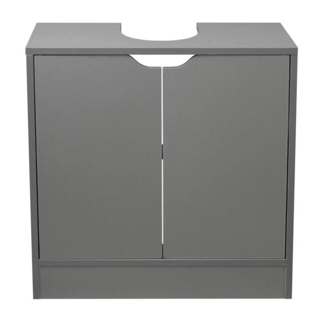 EONLION Full Pedestal Bathroom Sink Cabinet Under Basin in Grey - image 1
