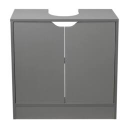 EONLION Full Pedestal Bathroom Sink Cabinet Under Basin in Grey - thumbnail 1