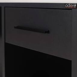 FORGEVIO Grey Study Desk 1 Drawer Two Shelves Metal Pull Handle in Dark Grey - thumbnail 5