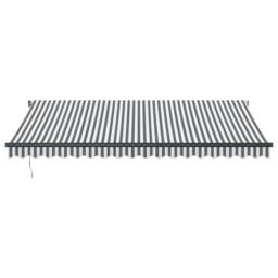 Berkfield Home Manual Retractable Awning Anthracite & White 450x350 cm in Black - thumbnail 3
