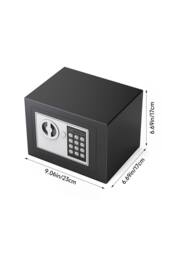 Living and Home 6L Mini Password Mechanical Lock Safe Home Office Security Box in Black - thumbnail 6