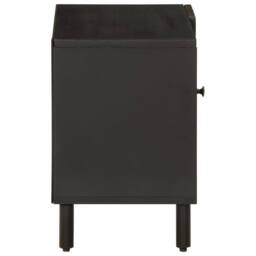 Berkfield Home TV Cabinet Black 80x31x46 cm Solid Wood Mango - Size: 80 x 31 x 46 cm - thumbnail 4