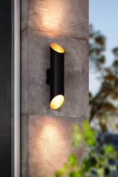 Eglo Agolada Metal IP44 Integrated LED Outdoor Wall Light in Copper - thumbnail 2