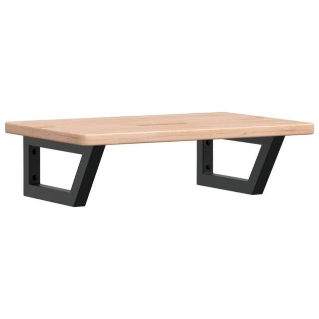Berkfield Home Basin Shelf Wall Mounted Steel & Solid Wood Oak in Brown - image 1