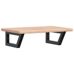 Berkfield Home Basin Shelf Wall Mounted Steel & Solid Wood Oak in Brown