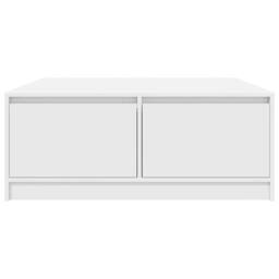 Berkfield Home Coffee Table with Drawers White 100x100x40 cm - Size: 100 x 100 x 40 cm - thumbnail 6