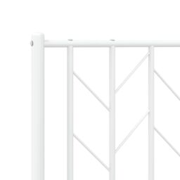Berkfield Home Metal Bed Frame without Mattress with Footboard¬†White 183x213cm in White - Size: 183x213 cm - thumbnail 8