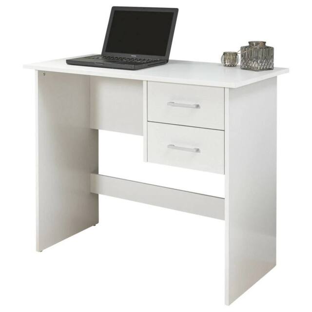 FORGEVIO 2 Drawer Desk white Dressing Table Dresser White - image 1