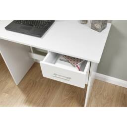 FORGEVIO 2 Drawer Desk white Dressing Table Dresser White - thumbnail 5