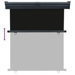 Berkfield Home Balcony Side Awning 140x250 cm Black - thumbnail 5