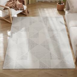 VOGREX Non-Slip Large Rug for Living Room, 170 x 120 cm in White - Size: 120 cm x 170 cm - thumbnail 1