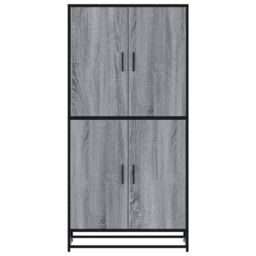 Berkfield Home Highboard Grey Sonoma 68x35x139 cm Engineered Wood - Size: 68 x 35 x 139 cm - thumbnail 4