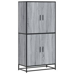 Berkfield Home Highboard Grey Sonoma 68x35x139 cm Engineered Wood - Size: 68 x 35 x 139 cm - thumbnail 2
