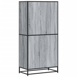 Berkfield Home Highboard Grey Sonoma 68x35x139 cm Engineered Wood - Size: 68 x 35 x 139 cm - thumbnail 6