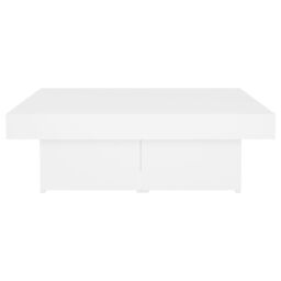 Berkfield Home Coffee Table White 90x90x28 cm Engineered Wood - Size: 90 x 90 x 28 cm - thumbnail 6