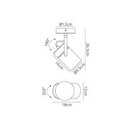 Netlighting Fusion Spotlight 1L 1 x E27 Max 40W (Not Incl) Silver - thumbnail 2