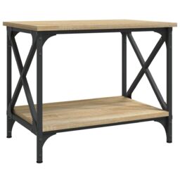 Berkfield Home Side Table Sonoma Oak 55x38x45 cm Engineered Wood in Brown - Size: 55 x 38 x 45 cm - thumbnail 2