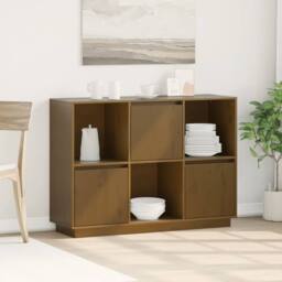 Berkfield Home Sideboard Honey Brown 110.5x35x80 cm Solid Wood Pine - thumbnail 2
