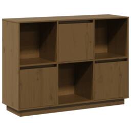 Berkfield Home Sideboard Honey Brown 110.5x35x80 cm Solid Wood Pine - thumbnail 3