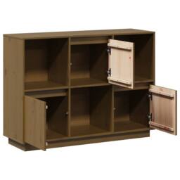 Berkfield Home Sideboard Honey Brown 110.5x35x80 cm Solid Wood Pine - thumbnail 7