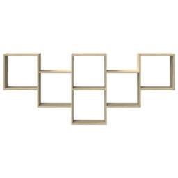 Berkfield Home Wall Shelf Sonoma Oak 159x18x66 cm Engineered Wood in Light Tan - Size: 159 x 18 x 66 cm - thumbnail 4