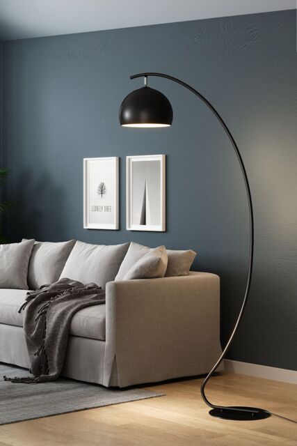 Living and Home Contemporary Nordic Style Black Floor Lamp