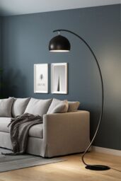 Living and Home Contemporary Nordic Style Black Floor Lamp - thumbnail 1