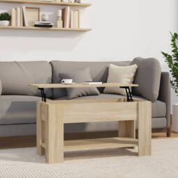 Berkfield Home Coffee Table Sonoma Oak 101x49x52 cm Engineered Wood in Brown - Size: 101 x 49 x 52 cm