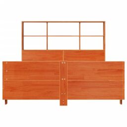 Berkfield Home Bed Frame without Mattress Wax Brown 140x200 cm Solid Wood Pine - thumbnail 4