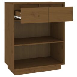 Berkfield Home Console Cabinet Honey Brown 60x34x75 cm Solid Wood Pine - Size: 60 x 34 x 75 cm - thumbnail 6