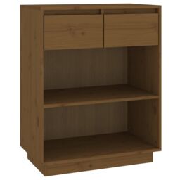 Berkfield Home Console Cabinet Honey Brown 60x34x75 cm Solid Wood Pine - Size: 60 x 34 x 75 cm - thumbnail 2