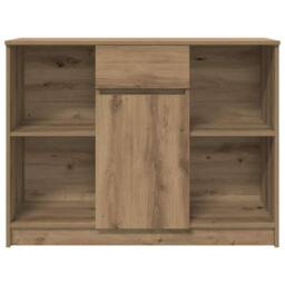 Berkfield Home Sideboard with Drawer Artisan Oak 101x35x76 cm Engineered Wood in Brown - Size: 101 x 35 x 76 cm - thumbnail 6