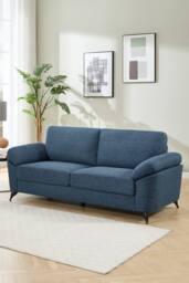 More4Homes Malmo Modern Scandi Style Fabric Living Room 2+3 Seater Sofa Set in Blue - thumbnail 2