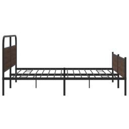 Berkfield Home Metal Bed Frame without Mattress Brown Oak 200x200 cm - thumbnail 6