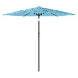 Berkfield Home Durable Garden Parasol with Steel Pole Blue 268x268x226 cm - Size: 268 x 268 x 226 cm - thumbnail 3