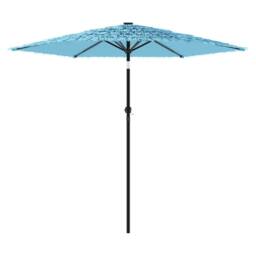 Berkfield Home Durable Garden Parasol with Steel Pole Blue 268x268x226 cm - Size: 268 x 268 x 226 cm - thumbnail 4