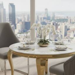 HOME LUXE INTERIOR Set of 2 Lasco Grey & Silver Velvet Dining Chairs with Metal Legs - thumbnail 9