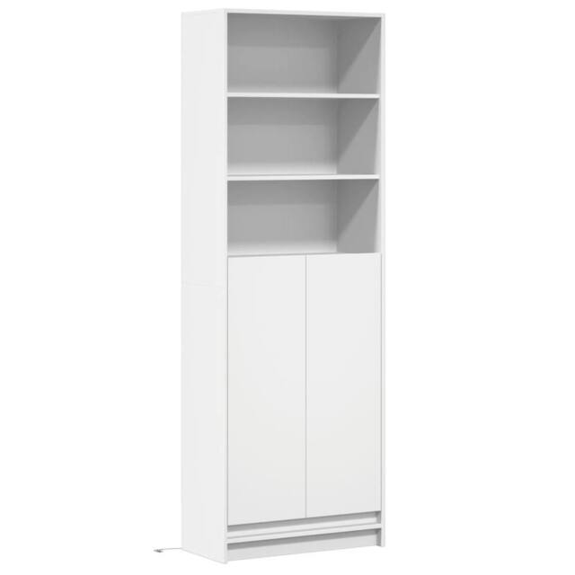 Berkfield Home Highboard with LED White 69x32.5x200 cm Engineered Wood - image 1