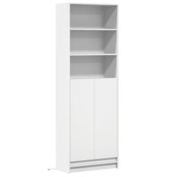Berkfield Home Highboard with LED White 69x32.5x200 cm Engineered Wood
