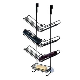 Showerdrape Atrium 3 Tier Hanging Black Shower Caddy - thumbnail 3