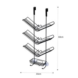Showerdrape Atrium 3 Tier Hanging Black Shower Caddy - thumbnail 2