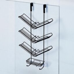 Showerdrape Atrium 3 Tier Hanging Black Shower Caddy - thumbnail 1