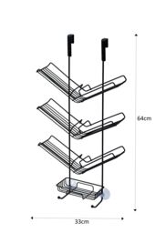 Showerdrape Atrium 3 Tier Hanging Black Shower Caddy - thumbnail 5