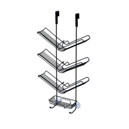 Showerdrape Atrium 3 Tier Hanging Black Shower Caddy - thumbnail 4