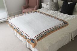Benjamin Tate Design Egypt Border Blanket in Natural - Size: 120 cm x 150 cm - thumbnail 3