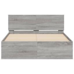 Berkfield Home Bed Frame without Mattress Grey Sonoma 120x190 cm Small Double - thumbnail 5