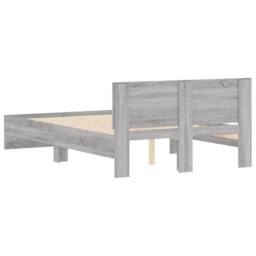Berkfield Home Bed Frame without Mattress Grey Sonoma 120x190 cm Small Double - thumbnail 7